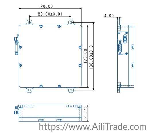 AX02K GNSS anti-jamming anti-spoofing antenna 4-channel CRPA