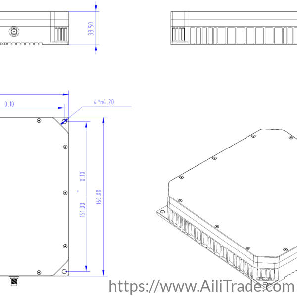 AX04 GNSS anti-jamming CRPA antenna 8-channel